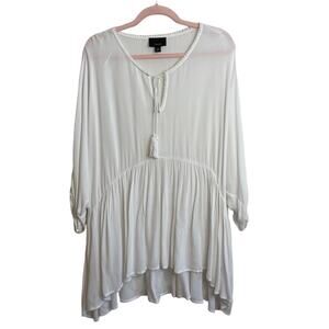 Lumiere White Babydoll Boho Dress